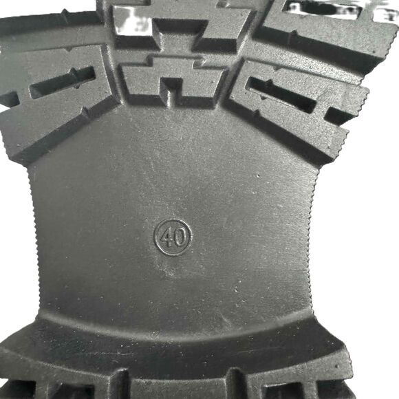 Lug Sole Loafers Black Gold Chain Embellished Chunky Sole Polished NWOT Size 40 - Picture 8 of 10